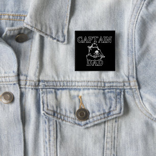 Badge Carré 5 Cm Capitaine papa