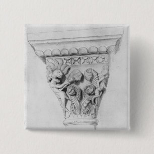 Badge Carré 5 Cm Capital illustrant le vice du désespoir