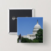 Badge Carré 5 Cm Capitol Building à Washington DC (Devant & derrière)