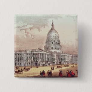 Badge Carré 5 Cm Capitol des Etats-Unis, DC de Washington
