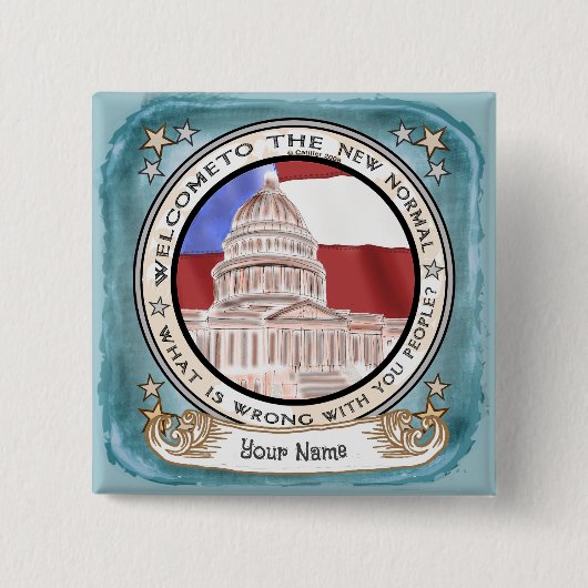 Badge Carré 5 Cm Capitol New Normal (Devant)
