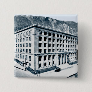 Badge Carré 5 Cm Capitole de l'état de l'Alaska à Juneau Date 1930