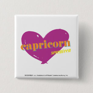 Badge Carré 5 Cm Capricorne 2