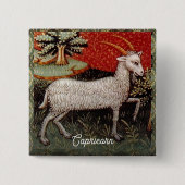 Badge Carré 5 Cm Capricorne chèvre signe Zodiac fête d'anniversaire (Devant)
