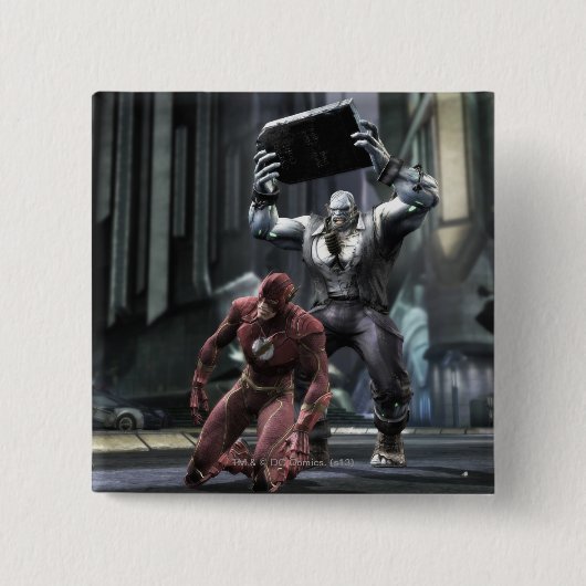 Badge Carré 5 Cm Capture d'écran : Flash vs Grundy (Devant)