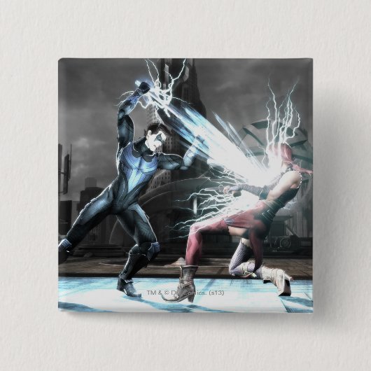 Badge Carré 5 Cm Capture d'écran : Nightwing vs harley (Devant)
