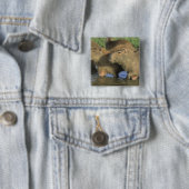 Badge Carré 5 Cm Capybara, Hydrochaeris hydrochaeris), du monde (En situation)
