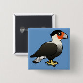 Badge Carré 5 Cm Caracara crêté (Devant & derrière)