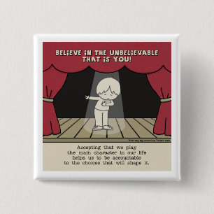 Badge Carré 5 Cm Caractère principal