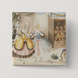 Badge Carré 5 Cm Caractères "de tutte de fan de Cosi" par Mozart,