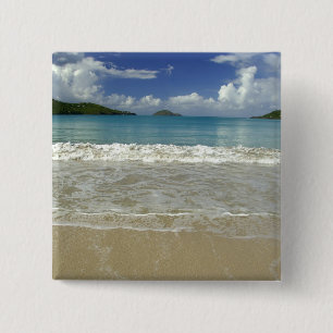Badge Carré 5 Cm Caraïbes, îles Vierges américaines, Saint-Thomas, 