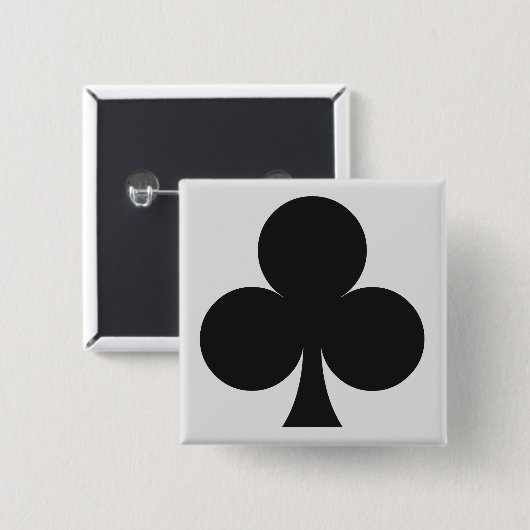 Badge Carré 5 Cm Card Player buttons - Club (Devant & derrière)