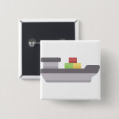 Badge Carré 5 Cm cargo (Devant & derrière)