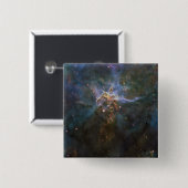 Badge Carré 5 Cm Carina Nebula Etoile Colliers (Devant & derrière)