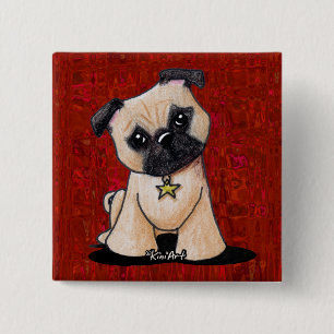 Badge Carré 5 Cm Carlin KiniArt