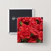 Badge Carré 5 Cm Carnations rouges (Devant & derrière)