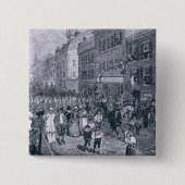 Badge Carré 5 Cm Carnaval à Philadelphie (Devant)