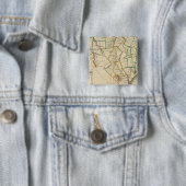 Badge Carré 5 Cm Caroline du Nord 5 (En situation)