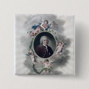 Badge Carré 5 Cm Carolus Linnaeus, chevalier de l'étoile polaire