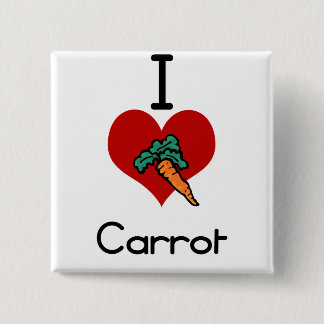Badge Carré 5 Cm Carotte du l'amour-coeur I