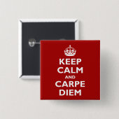 Badge Carré 5 Cm Carpe Diem ! (Devant & derrière)