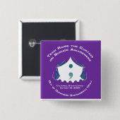 Badge Carré 5 Cm Carré de bouton d'équipe (Devant & derrière)