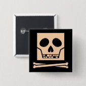 Badge Carré 5 Cm Carré de Skully (Devant & derrière)