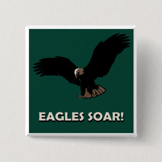 Badge Carré 5 Cm Carré d'Eagle de vol