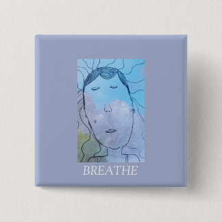 Badge Carré 5 Cm Carré du bouton Ciel bleu