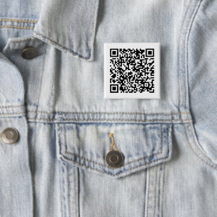Badge Carré 5 Cm Carré d'URL personnalisé de code QR personnalisé