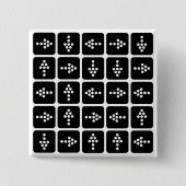 Badge Carré 5 Cm CARRÉ Flèche LED (Devant)