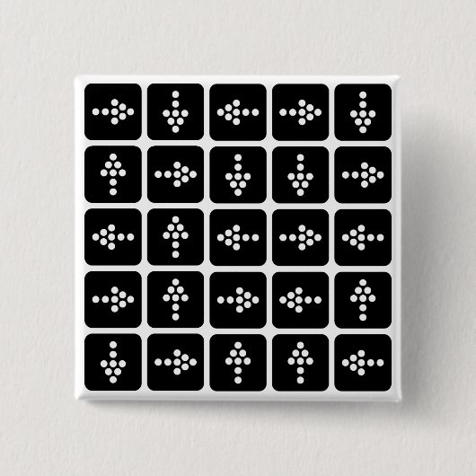 Badge Carré 5 Cm CARRÉ Flèche LED (Devant)