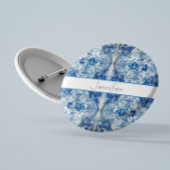 Badge Carré 5 Cm Carreaux d'antiquité en bleu Delft, personnalisabl