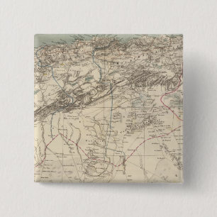 Badge Carré 5 Cm Carte Atlas Algérie