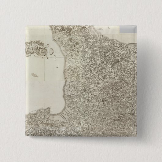 Badge Carré 5 Cm Carte composite de France 2 (Devant)