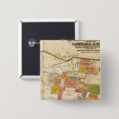 Badge Carré 5 Cm Carte de Berkeley (Devant & derrière)