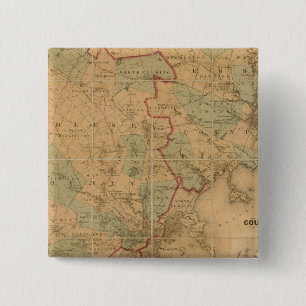 Badge Carré 5 Cm Carte De Boston 2