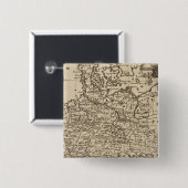 Badge Carré 5 Cm Carte de l'Allemagne (Devant & derrière)