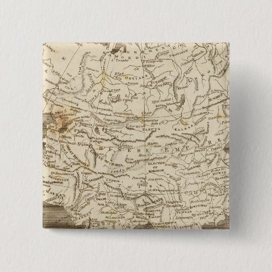 Badge Carré 5 Cm Carte de l'Asie par Arrowsmith (Devant)