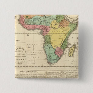 Badge Carré 5 Cm Carte de l'Atlas africain 2