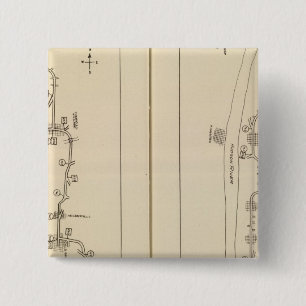 Badge Carré 5 Cm Carte de l'Index Comté de Dutchess de Putnam, New