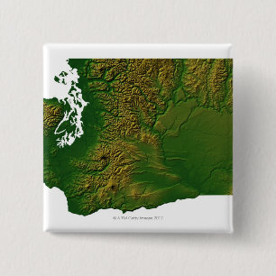 Badge Carré 5 Cm Carte de Washington 3