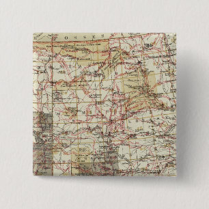 Badge Carré 5 Cm Carte des enquêtes géographiques américaines de