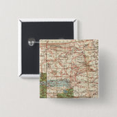 Badge Carré 5 Cm Carte des enquêtes géographiques américaines de 18 (Devant & derrière)