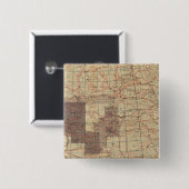 Badge Carré 5 Cm Carte des enquêtes géographiques américaines de 18 (Devant & derrière)