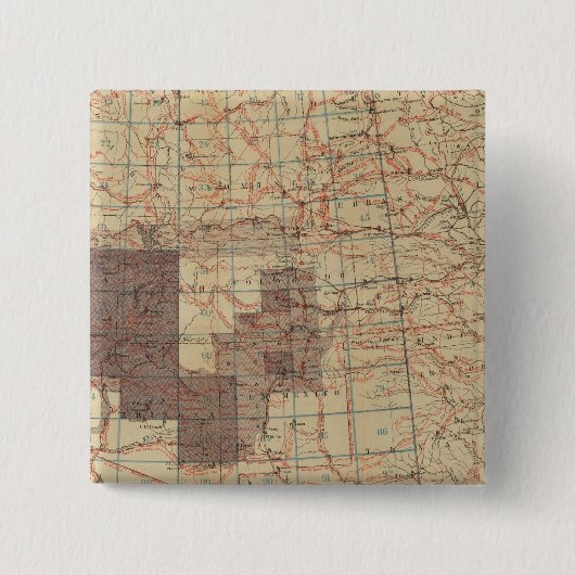 Badge Carré 5 Cm Carte des enquêtes géographiques américaines de 18 (Devant)