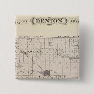 Badge Carré 5 Cm Carte du comté de Benton