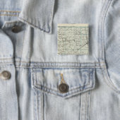 Badge Carré 5 Cm Carte du comté de Saline (En situation)