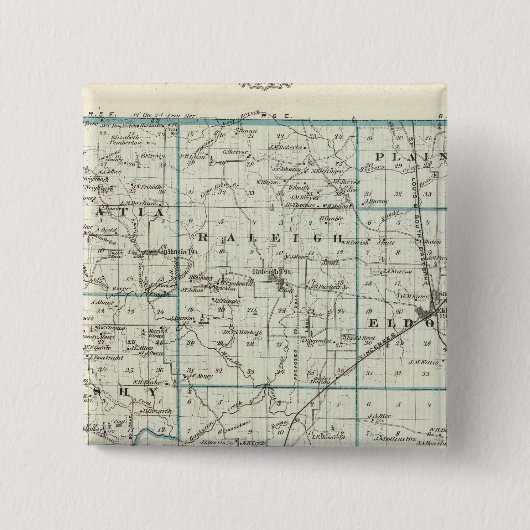 Badge Carré 5 Cm Carte du comté de Saline (Devant)