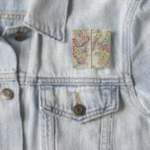 Badge Carré 5 Cm Carte Du Comté D'Écosse (En situation)